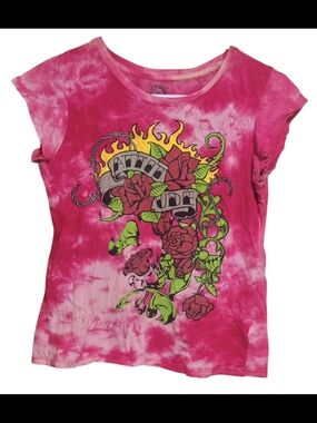 FRZ PINK WITH FLOWERS GIRL TOP